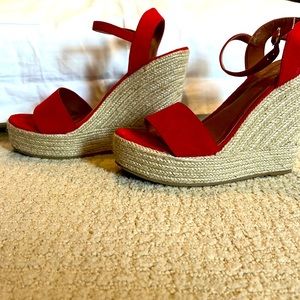 ASOS red wedges